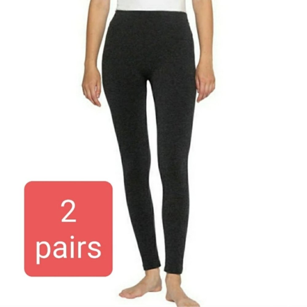 NWT 2-Pairs Catherine Malandrino Fleece Lined Leggings XL